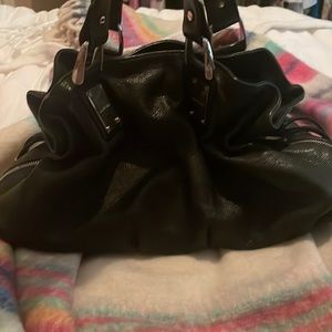 Michael kors collection black rehearsal satchel